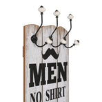 Wall-mounted Coat Rack with 6 Hooks 120x40 cm MEN LADIES