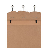 Wall-mounted Coat Rack with 6 Hooks 120x40 cm MEN LADIES - Rear View