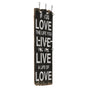 Wall-mounted Coat Rack with 6 Hooks 120x40 cm "LOVE LIVE