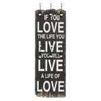 Wall-mounted Coat Rack with 6 Hooks 120x40 cm "LOVE LIVE