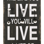 Wall-mounted Coat Rack with 6 Hooks 120x40 cm "LOVE LIVE