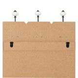 Wall-mounted Coat Rack with 6 Hooks 120x40 cm FAMILY - Rear View