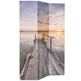 Folding Room Divider 120x170 cm Lake - Front View