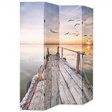 Folding Room Divider 160x170 cm Lake - Front View