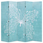 Folding Room Divider 200x180 cm Butterfly Blue