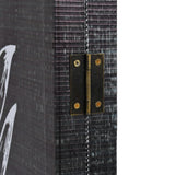 Folding Room Divider 120x170 cm Feathers Black and White