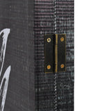 Folding Room Divider 228x170 cm Feathers Black and White