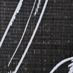 Folding Room Divider 228x170 cm Feathers Black and White