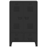 Wardrobe Metal Industrial Style 67x35x107 cm Black