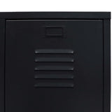 Wardrobe Metal Industrial Style 67x35x107 cm Black - Close-Up Angle