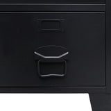 Wardrobe Metal Industrial Style 67x35x107 cm Black - Low Angle
