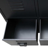 Wardrobe Metal Industrial Style 67x35x107 cm Black - Extra Image