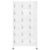 Locker Cabinet with 18 Compartments Metal 90x40x180 cm - Front View