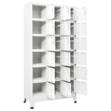 Locker Cabinet with 18 Compartments Metal 90x40x180 cm