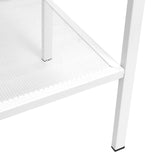 Ladder Bookcase 4 Tiers Metal White - 45-Degree Angle