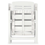 Reclining Folding Chairs 2 pcs Plastic White