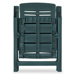 Reclining Folding Chairs 2 pcs Plastic Green