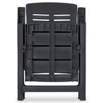 Reclining Folding Chairs 2 pcs Plastic Anthracite