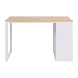 Writing Desk 120x60x75 cm Oak and White - Front View