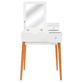 Dressing Table with Mirror MDF 60x50x86 cm - Top-Down View