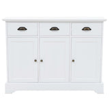 Sideboard with 3 Doors MDF and Pinewood 105x35x77.5 cm