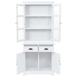 Welsh Dresser with 4 Doors MDF and Pinewood 80x40x180 cm - 45-Degree Angle
