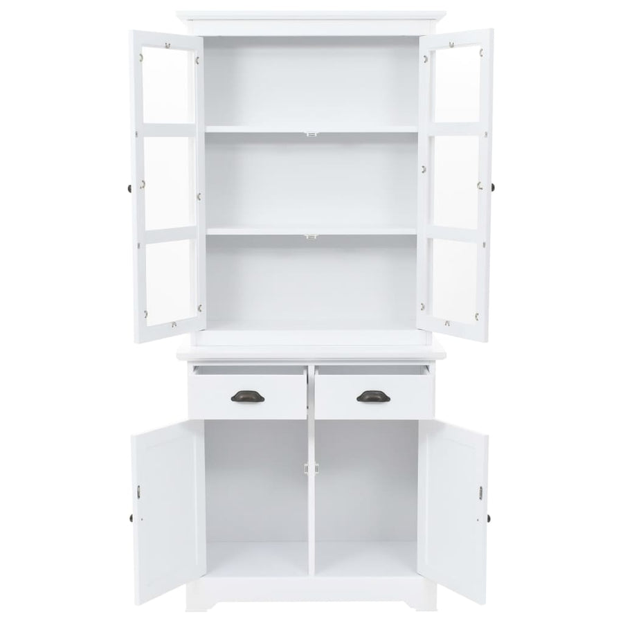 Welsh Dresser with 4 Doors MDF and Pinewood 80x40x180 cm