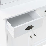 Welsh Dresser with 4 Doors MDF and Pinewood 80x40x180 cm - Rear View
