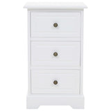 Bedside Cabinet MDF and Pinewood 35x32x59 cm
