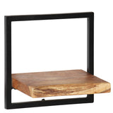 Wall Shelf Set 5 Pieces Solid Acacia Wood and Steel - Top-Down View