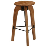 Bar Chairs 2 pcs Solid Acacia Wood