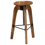 Bar Chairs 2 pcs Solid Acacia Wood - Extra Image