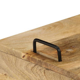 Bedside Table Solid Mango Wood 40x34x47 cm - Top-Down View