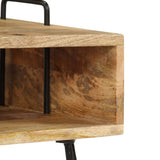Bedside Table Solid Mango Wood 40x34x47 cm - 45-Degree Angle