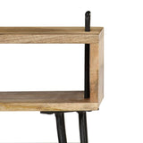 Bedside Table Solid Mango Wood 40x34x47 cm - Rear View