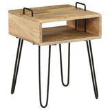 Bedside Table Solid Mango Wood 40x34x47 cm - Low Angle