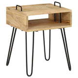Bedside Table Solid Mango Wood 40x34x47 cm - Extra Image
