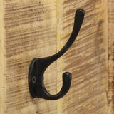 Wall-mounted Coat Racks 2 pcs Solid Mango Wood 36x110x3 cm - Rear View