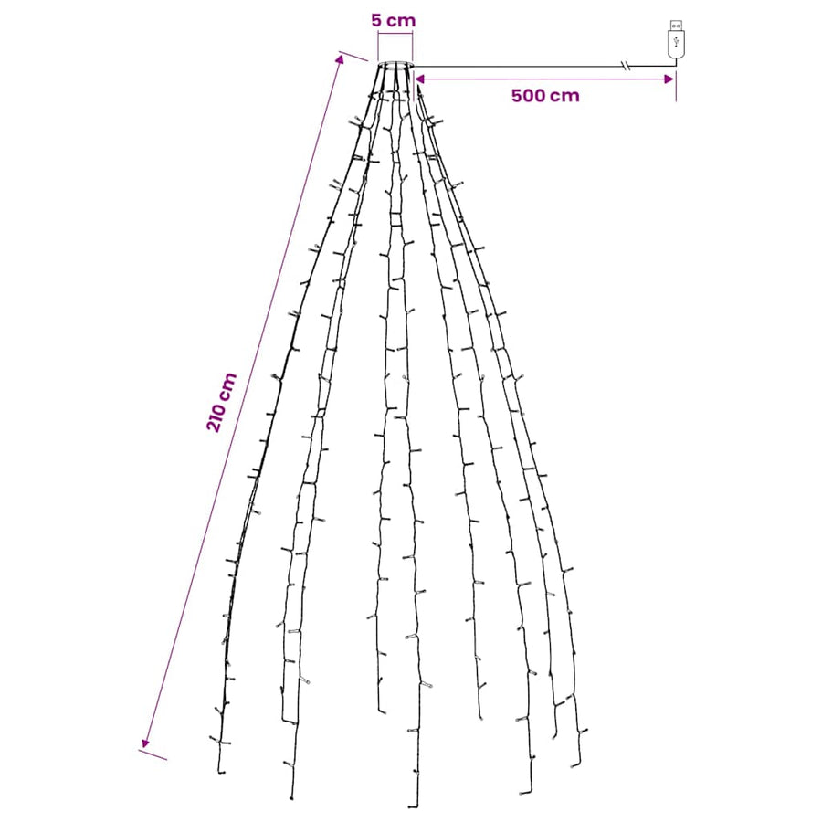Christmas Tree Net Lights with 210 LEDs 210 cm