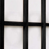 Folding 6-Panel Room Divider Japanese Style 240x170 cm Black