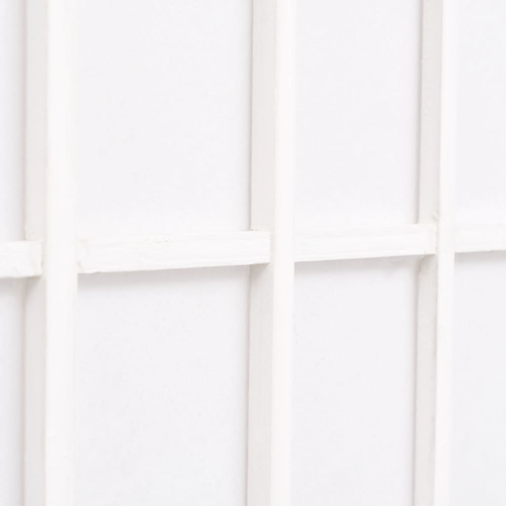 Folding 4-Panel Room Divider Japanese Style 160x170 cm White