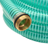 Suction Hose with Brass Connectors 15 m 25 mm Green - Side View