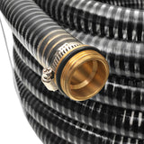 Suction Hose with Brass Connectors 4 m 25 mm Black - Front View