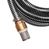 Suction Hose with Brass Connectors 7 m 25 mm Black - Top-Down View
