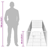 Dog Playpen 8 Panels Steel 80x60 cm Black