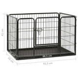 Puppy Playpen Steel 91.5x59x61cm - Low Angle