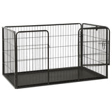 Puppy Playpen Steel 123x77.5x74.5 cm - Side View