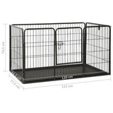 Puppy Playpen Steel 123x77.5x74.5 cm - Low Angle
