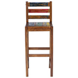 Bar Stools 2 pcs Solid Reclaimed Wood - Front View