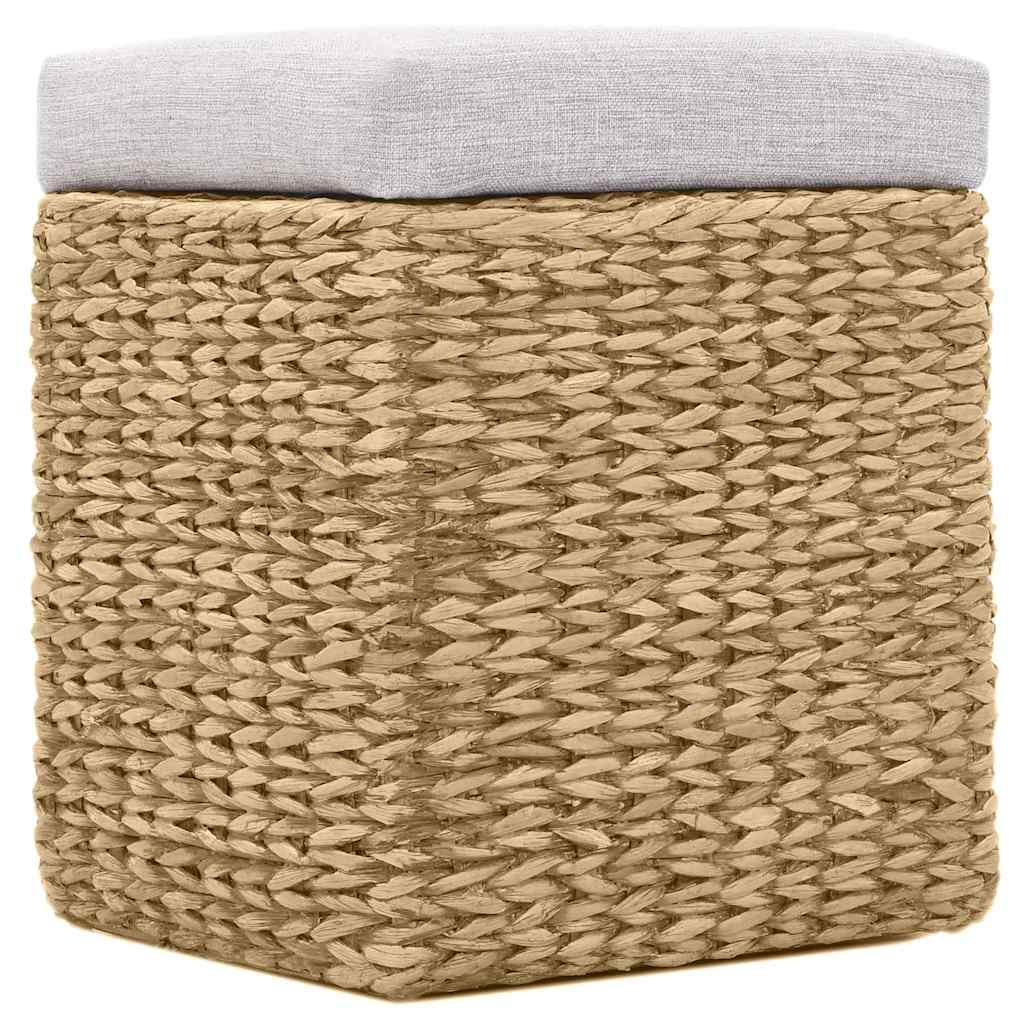 Bench with 2 Ottomans Seagrass Grey